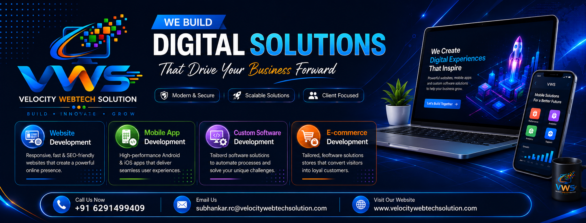 Velocity Webtech digital solutions banner